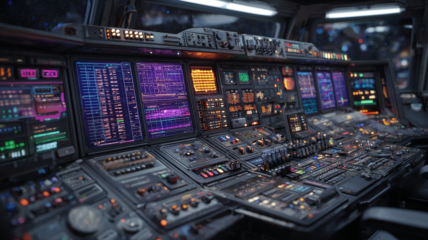 Smart Stack Method — engineering command bridge in deep space holograp